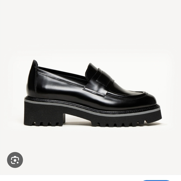 M. Gemi Shoes - M. Gemi Black Leather Platform Loafers